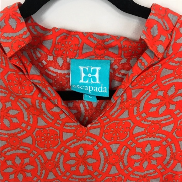 Escapada | Orange Printed Top - Picture 2 of 5